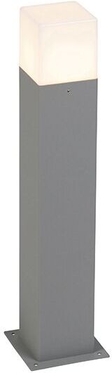 QAZQA Moderno Baliza moderna 50cm gris IP44 - DENMARK Aluminio QAZQA Moderno Baliza moderna 50cm gris IP44 - DENMARK Aluminio