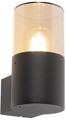 QAZQA Moderno Aplique moderno negro ip44 - ODENSE Acero inoxidable QAZQA Moderno Aplique moderno negro ip44 - ODENSE Acero inoxidable