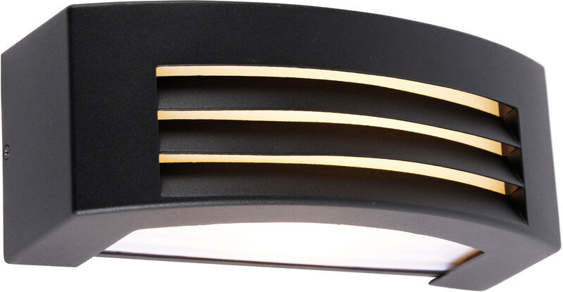 QAZQA Moderno Moderne buitenwandlamp zwart IP44 - Hurricane 1 Acero