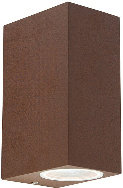 QAZQA Rústico Aplique industrial óxido IP44 - BALENO II Aluminio QAZQA Rústico Aplique industrial óxido IP44 - BALENO II Aluminio