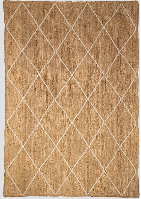 SKLUM Alfombra en Yute Natural Dyamo Yute - Algodón - Blanco - Sklum SKLUM Alfombra en Yute Natural Dyamo Yute - Algodón - Blanco - Sklum