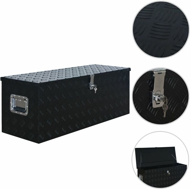 Youthup - Caja de aluminio 1085x370x400 mm negra Youthup - Caja de aluminio 1085x370x400 mm negra