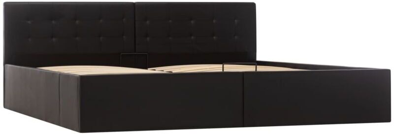 VIDAXL Cama canapé hidráulica cuero sintético negro 180x200 cm - Nero - Vidaxl VIDAXL Cama canapé hidráulica cuero sintético negro 180x200 cm - Nero - Vidaxl