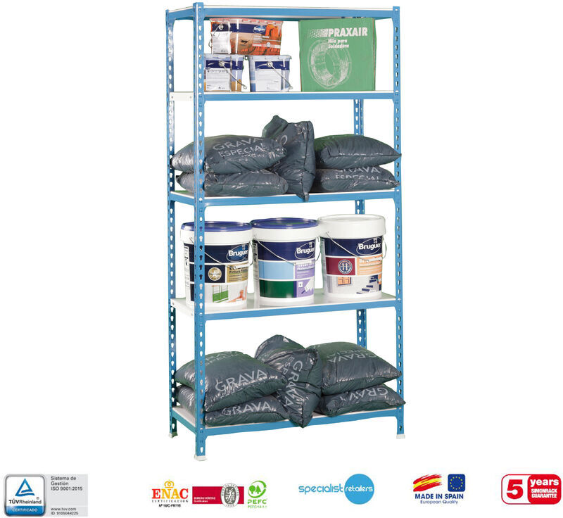 SIMONRACK ESTANTERIA METALICA SIN TORNILLOS SIMONCLICK PLUS 5/500 AZUL/BLANCO SIMONRACK ESTANTERIA METALICA SIN TORNILLOS SIMONCLICK PLUS 5/500 AZUL/BLANCO