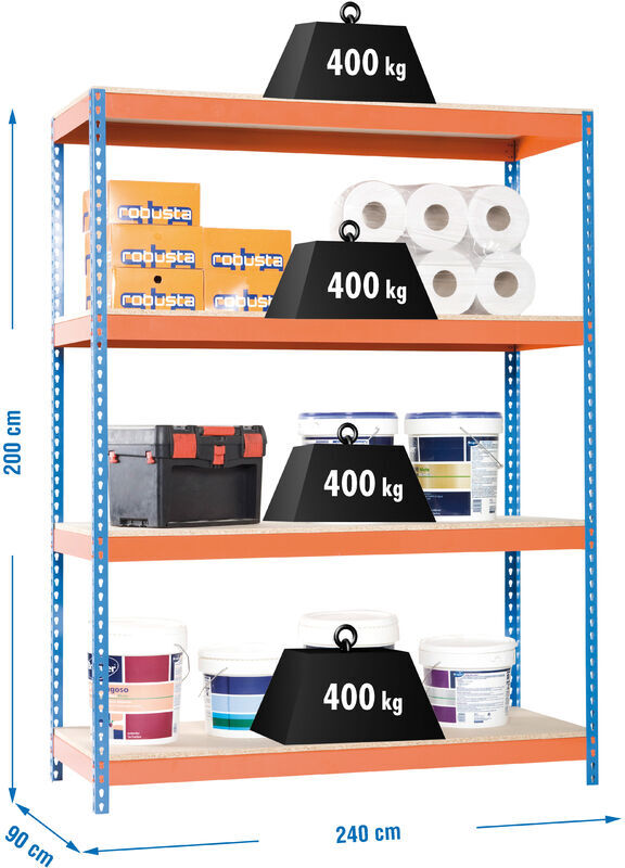 SIMONRACK ESTANTERIA MEDIA CARGA SIMONFORTE 2409-4 CON AGLOMERADO SIMONRACK ESTANTERIA MEDIA CARGA SIMONFORTE 2409-4 CON AGLOMERADO