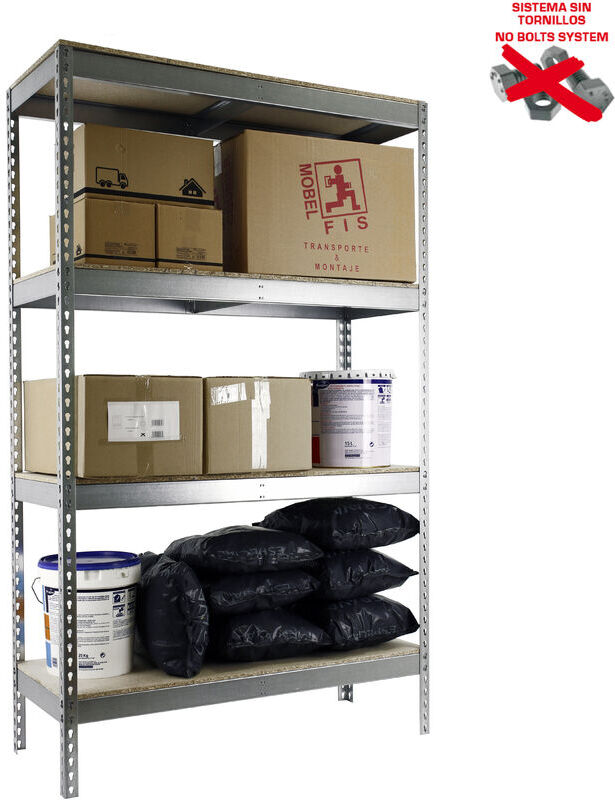 SIMONRACK ESTANTERIA MEDIA CARGA SIMONFORTE 2409-4 CON AGLOMERADO GALVA/MADERA SIMONRACK ESTANTERIA MEDIA CARGA SIMONFORTE 2409-4 CON AGLOMERADO GALVA/MADERA