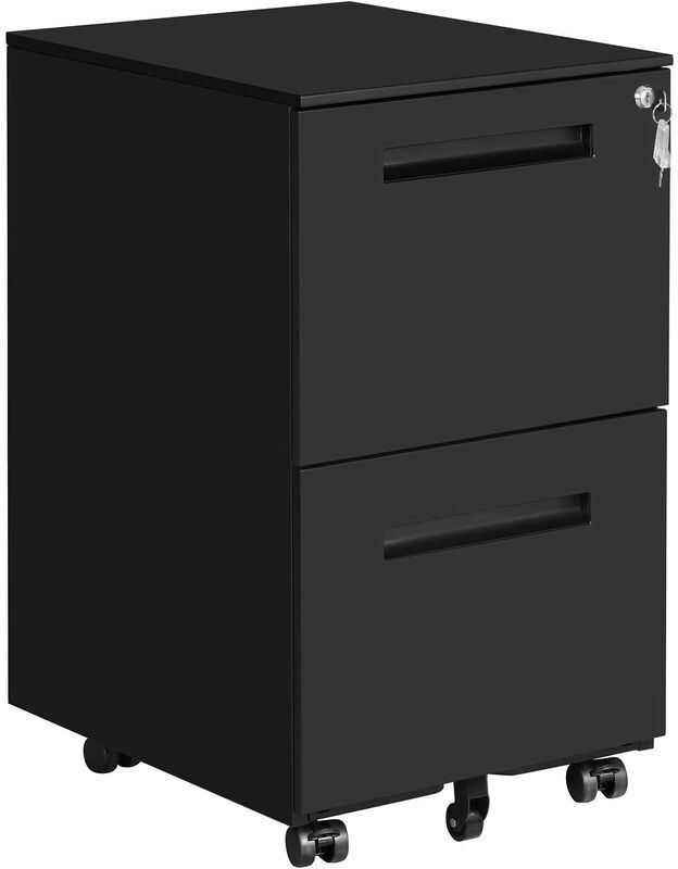 Songmics - Gabinete de Archivos Móvil, con 2 Cajones, Cierre, para Songmics - Gabinete de Archivos Móvil, con 2 Cajones, Cierre, para