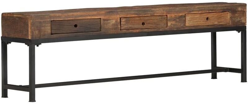 vidaXL Mueble para TV de madera maciza reciclada 150x30x46 cm - Marrone vidaXL Mueble para TV de madera maciza reciclada 150x30x46 cm - Marrone