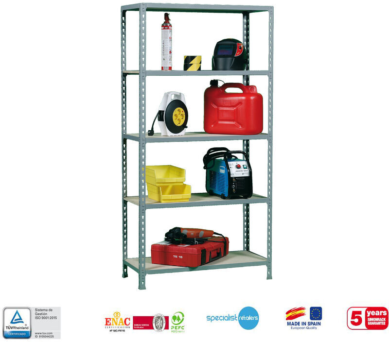 SIMONRACK ESTANTERIA METALICA SIN TORNILLOS CON AGLOMERADO MADERCLICK 5/300 SIMONRACK ESTANTERIA METALICA SIN TORNILLOS CON AGLOMERADO MADERCLICK 5/300