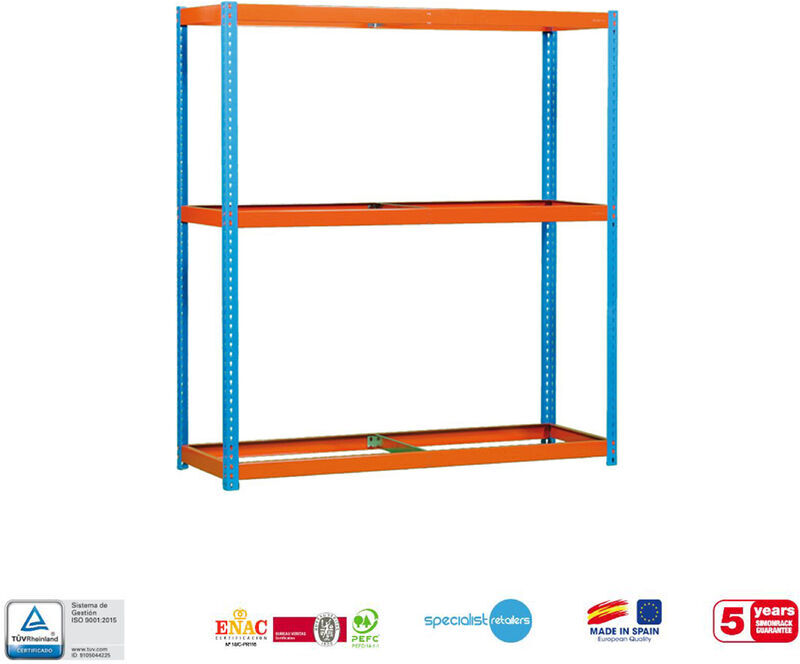 SIMONRACK ESTANTERIA SIN TORNILLOS NI ESTANTES SIMONFORTE 1506-3 AZUL/NARANJA SIMONRACK ESTANTERIA SIN TORNILLOS NI ESTANTES SIMONFORTE 1506-3 AZUL/NARANJA