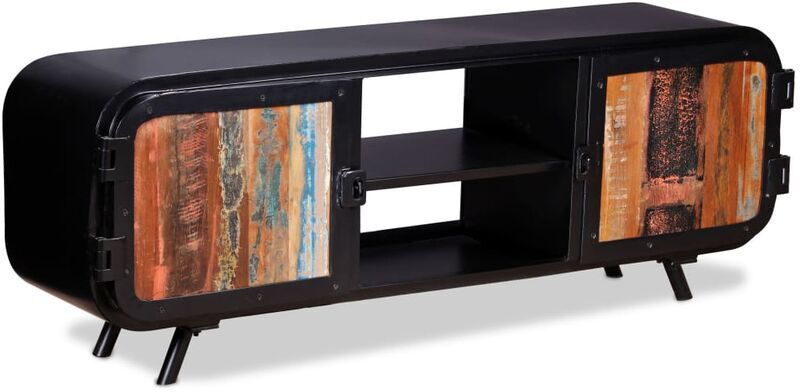 vidaXL Mueble para TV de madera reciclada 120x30x45 cm - Nero vidaXL Mueble para TV de madera reciclada 120x30x45 cm - Nero