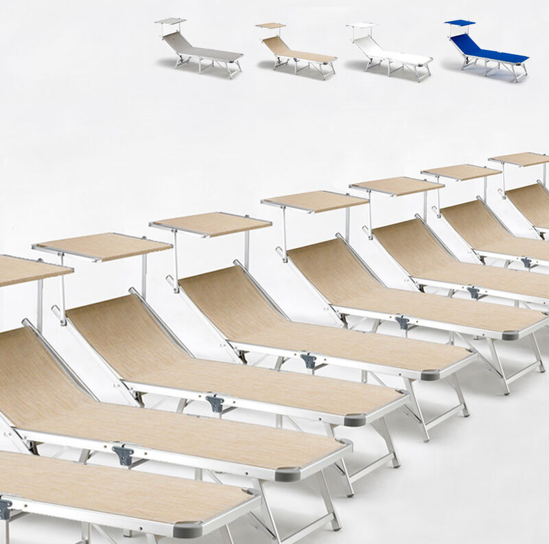 BEACH AND GARDEN DESIGN Stock Tumbonas Playa Gabicce 20 Piezas   Beige BEACH AND GARDEN DESIGN Stock Tumbonas Playa Gabicce 20 Piezas   Beige