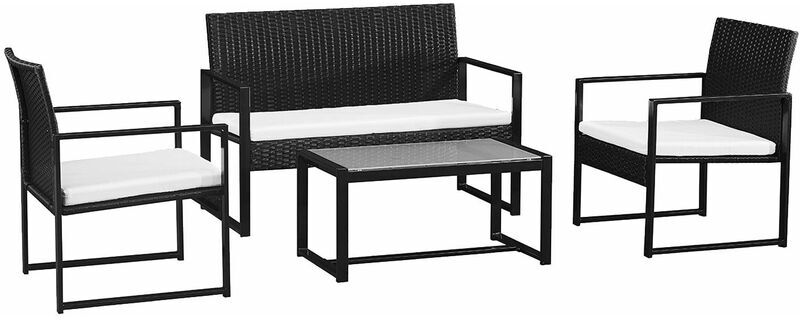 BENEFFITO CAPRERA - Muebles de jardín de resina trenzada - 4 asientos BENEFFITO CAPRERA - Muebles de jardín de resina trenzada - 4 asientos