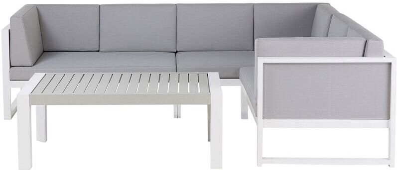 Beliani - Conjunto de jardín en aluminio gris CASTELLA Beliani - Conjunto de jardín en aluminio gris CASTELLA