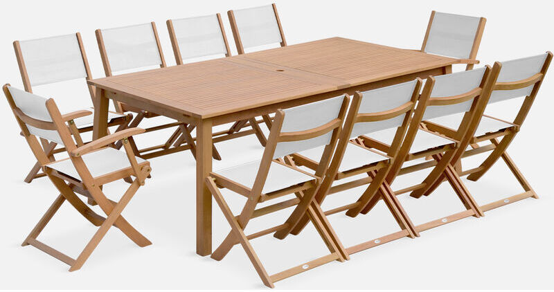 Alice's Garden - Mesa terraza, Conjunto de jardín, Madera y textileno Alice's Garden - Mesa terraza, Conjunto de jardín, Madera y textileno