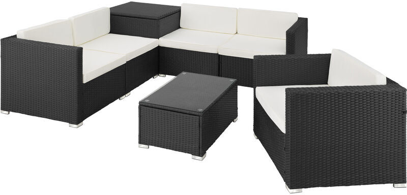 Tectake - Conjunto de ratán Pisa, variante 2 - mueble de exterior de Tectake - Conjunto de ratán Pisa, variante 2 - mueble de exterior de