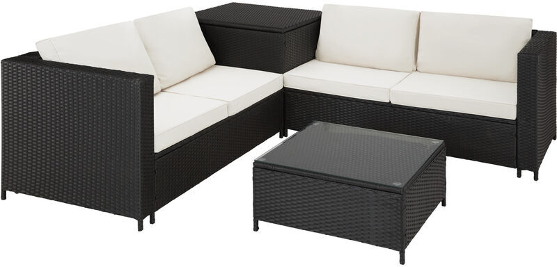 Tectake - Conjunto de ratán Siena - mueble de exterior de poli ratán, Tectake - Conjunto de ratán Siena - mueble de exterior de poli ratán,