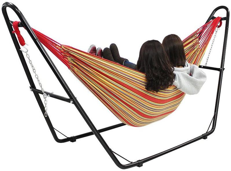 TODECO Hamaca, Cama Colgante, Rojo, Algodón, Brasileño, con soporte tipo-H, TODECO Hamaca, Cama Colgante, Rojo, Algodón, Brasileño, con soporte tipo-H,