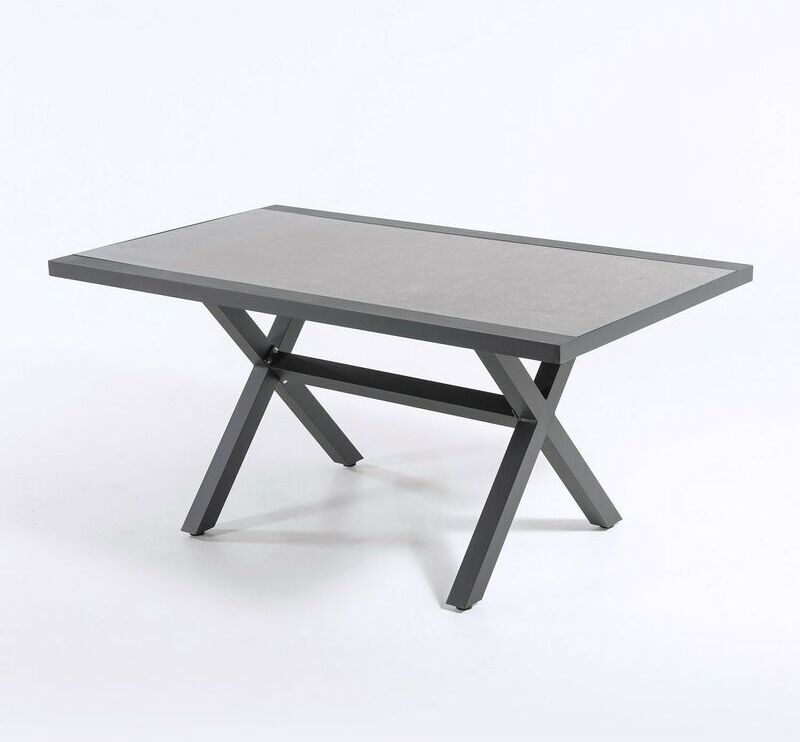 Edenjardin - Mesa auxiliar de jardín   Tamaño: 80x140x65 cm   Aluminio Edenjardin - Mesa auxiliar de jardín   Tamaño: 80x140x65 cm   Aluminio