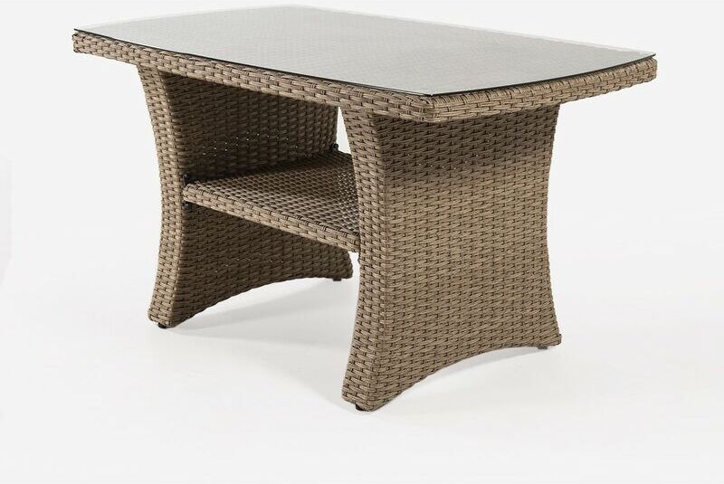 Edenjardin - Mesa centro de jardín   Aluminio y rattán sintético Edenjardin - Mesa centro de jardín   Aluminio y rattán sintético