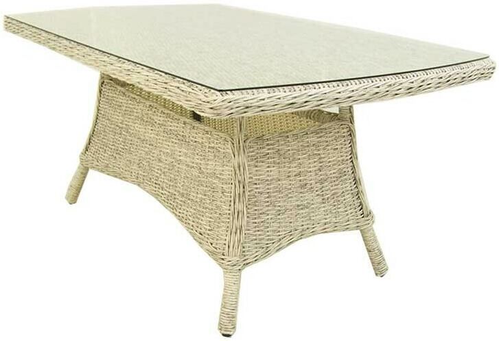 Edenjardin - Mesa centro para exterior   Aluminio y rattán sintético Edenjardin - Mesa centro para exterior   Aluminio y rattán sintético