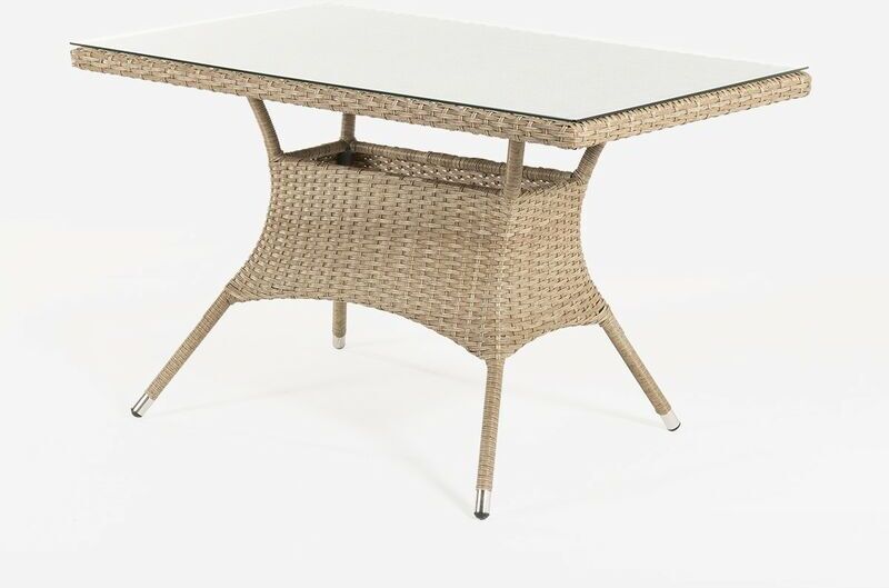 Edenjardin - Mesa de jardín rectangular   Tamaño: 120x70x74 cm Edenjardin - Mesa de jardín rectangular   Tamaño: 120x70x74 cm