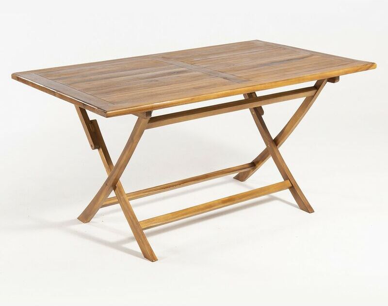 Edenjardin - Mesa de jardín teca plegable rectangular 150 cm   Madera Edenjardin - Mesa de jardín teca plegable rectangular 150 cm   Madera