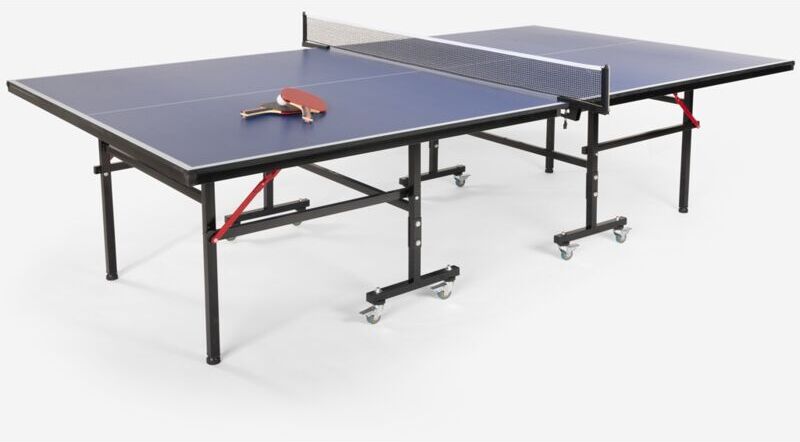 PLAYTOWN Mesa de ping pong profesional plegable 274x152,5 cm con tensor de PLAYTOWN Mesa de ping pong profesional plegable 274x152,5 cm con tensor de