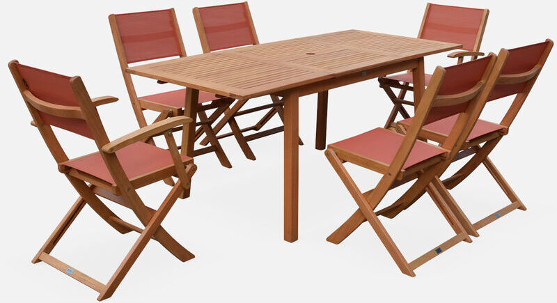 Alice's Garden - Mesa terraza, Conjunto de jardín, Madera y textileno Alice's Garden - Mesa terraza, Conjunto de jardín, Madera y textileno