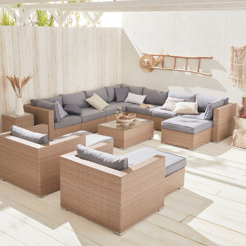 Alice's Garden - Salón de jardín en resina trenzada XXL - Tripoli Alice's Garden - Salón de jardín en resina trenzada XXL - Tripoli