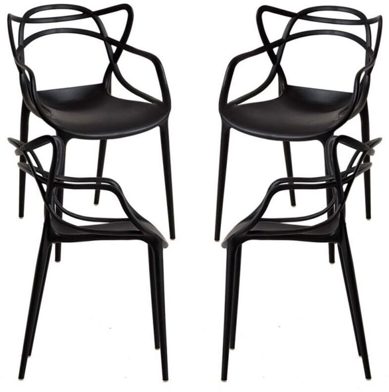 Regalos Miguel - Packs Sillas Jardín - Pack 4 Sillas Korme - Negro Regalos Miguel - Packs Sillas Jardín - Pack 4 Sillas Korme - Negro