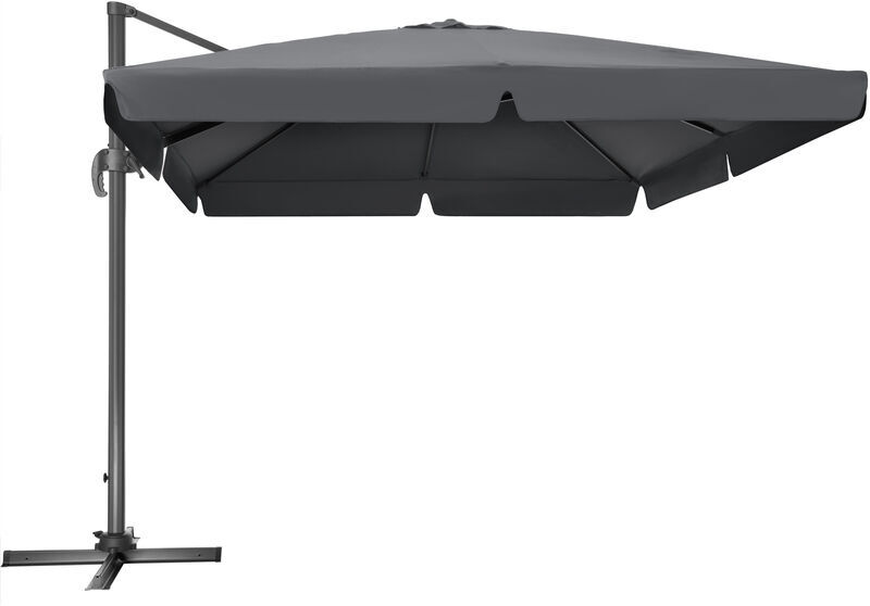 TECTAKE Parasol Cinzia - parasol excéntrico de jardín, sombrilla metálica para TECTAKE Parasol Cinzia - parasol excéntrico de jardín, sombrilla metálica para