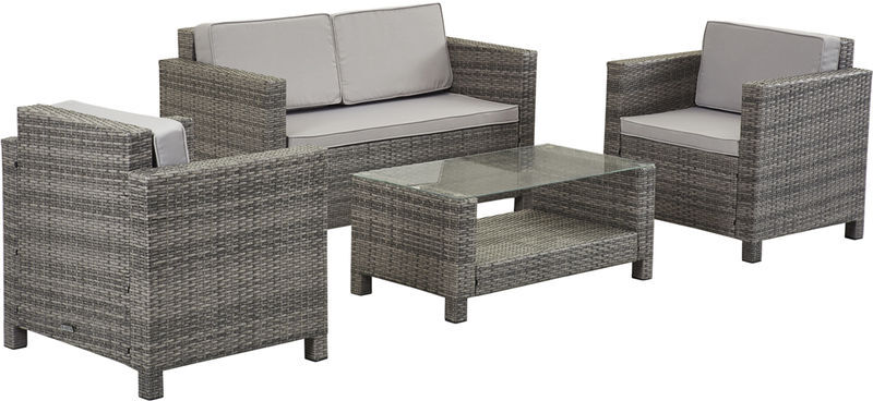 HABITAT ET JARDIN Salón de jardín en resina trenzada Ottawa HABITAT ET JARDIN Salón de jardín en resina trenzada Ottawa