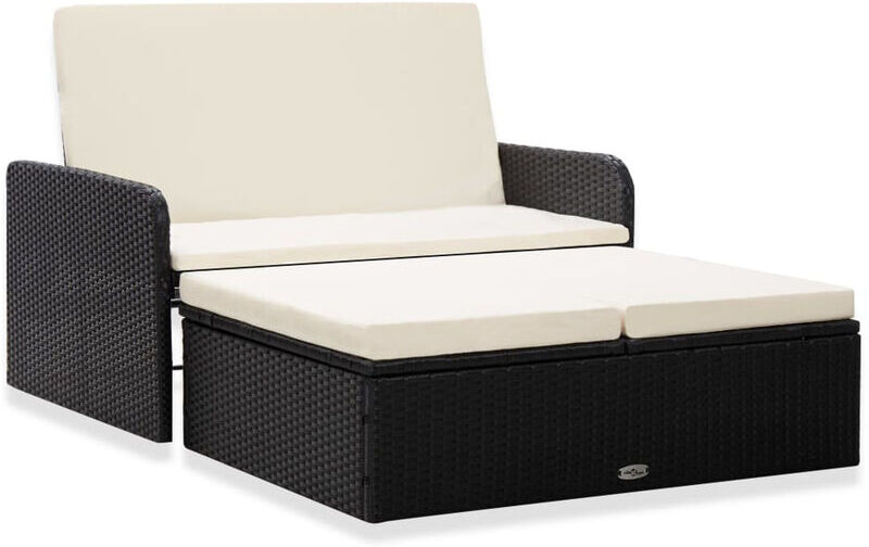 Asupermall - Set muebles de jardin 2 piezas y cojines ratan sintetico Asupermall - Set muebles de jardin 2 piezas y cojines ratan sintetico
