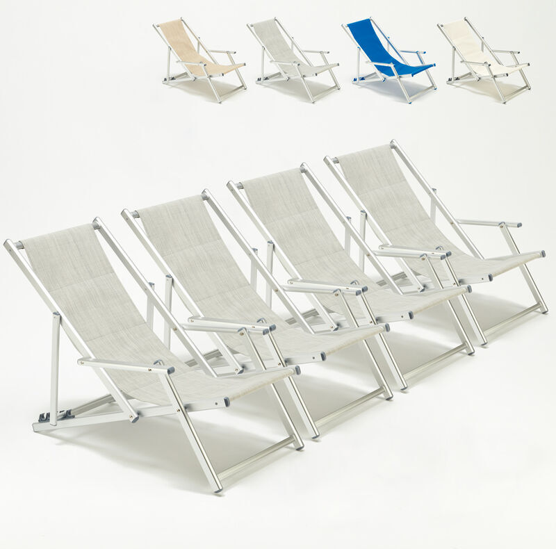 BEACH AND GARDEN DESIGN Sillas de playa plegables aluminio portatiles apoyabrazos piscina BEACH AND GARDEN DESIGN Sillas de playa plegables aluminio portatiles apoyabrazos piscina