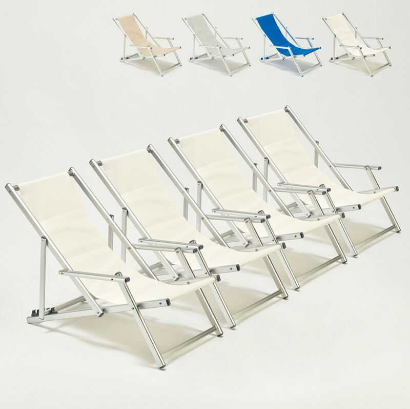 BEACH AND GARDEN DESIGN Sillas de playa plegables aluminio portatiles apoyabrazos piscina BEACH AND GARDEN DESIGN Sillas de playa plegables aluminio portatiles apoyabrazos piscina