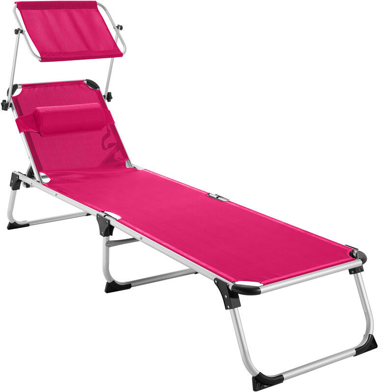 Tectake - Tumbona Aurelia - rosa rosa - rosa Tectake - Tumbona Aurelia - rosa rosa - rosa