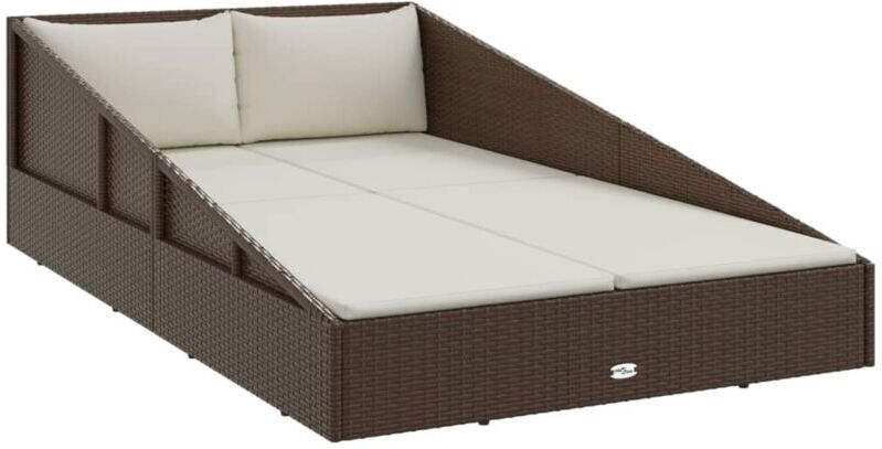 VIDAXL Cama de jardín 201x139 cm ratán sintético marrón - Marrone - Vidaxl VIDAXL Cama de jardín 201x139 cm ratán sintético marrón - Marrone - Vidaxl