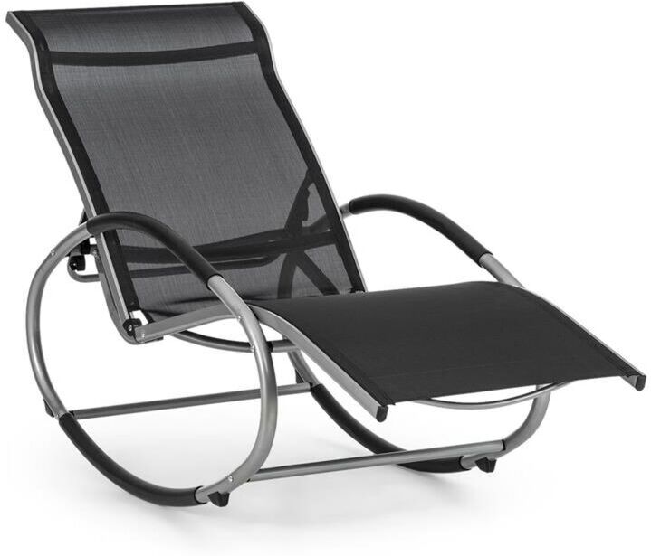 BLUMFELDT Santorini Mecedora Tumbona Aluminio Poliéster negra - Blumfeldt BLUMFELDT Santorini Mecedora Tumbona Aluminio Poliéster negra - Blumfeldt