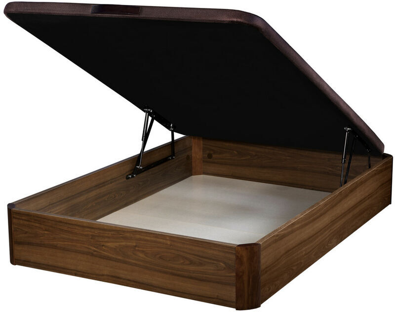 Santino - Canapé Abatible Wood Gran capacidad Nogal 140x190 cm con Santino - Canapé Abatible Wood Gran capacidad Nogal 140x190 cm con