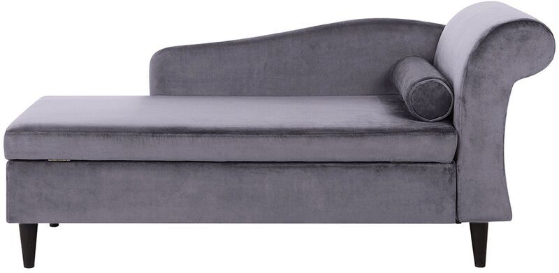 Beliani - Chaise longue gris oscuro derecho LUIRO Beliani - Chaise longue gris oscuro derecho LUIRO