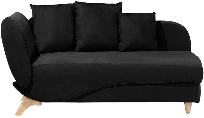 Beliani - Chaise longue negro izquierdo MERI Beliani - Chaise longue negro izquierdo MERI