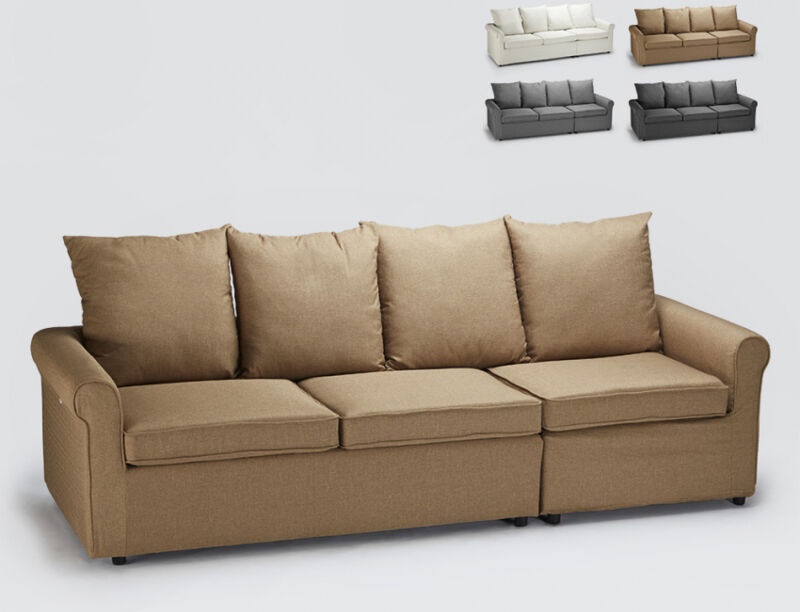 MODUS SOFÀ Lapislazzuli moderno sofá cama de 3 plazas desenfundable   Color: Beige MODUS SOFÀ Lapislazzuli moderno sofá cama de 3 plazas desenfundable   Color: Beige