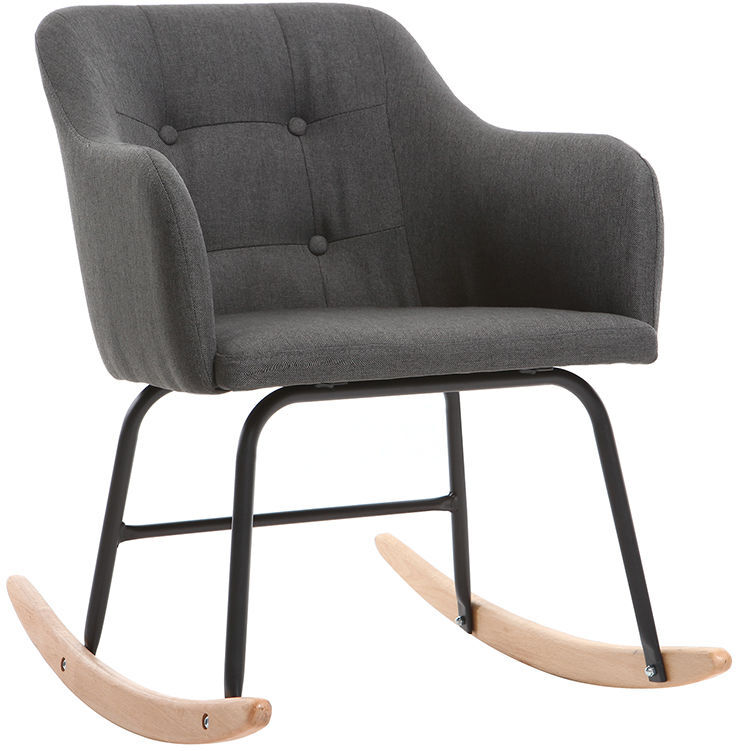 MILIBOO Mecedora nórdica tejido gris oscuro BALTIK MILIBOO Mecedora nórdica tejido gris oscuro BALTIK
