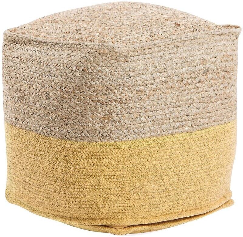 Beliani - Puf amarillo 44x44 cm KIRAMA Beliani - Puf amarillo 44x44 cm KIRAMA