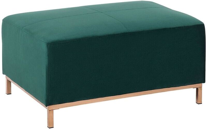 Beliani - Reposapiés en terciopelo verde oscuro OSLO Beliani - Reposapiés en terciopelo verde oscuro OSLO