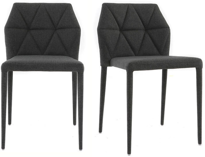 MILIBOO Sillas de diseño gris oscuro lote de 2 KARLA MILIBOO Sillas de diseño gris oscuro lote de 2 KARLA