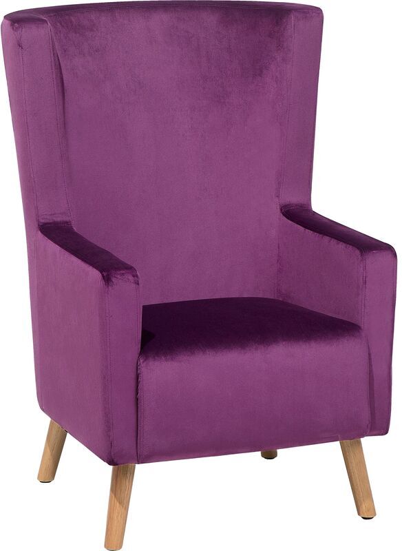 Beliani - Sillón tapizado en terciopelo violeta ONEIDA Beliani - Sillón tapizado en terciopelo violeta ONEIDA