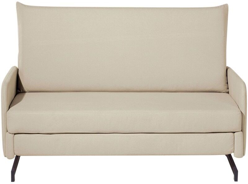 Beliani - Sofá cama 2 plazas tapizado beige BELFAST Beliani - Sofá cama 2 plazas tapizado beige BELFAST