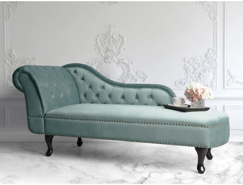 Beliani - Sofá Chesterfield chaise longue izquierdo en terciopelo verde Beliani - Sofá Chesterfield chaise longue izquierdo en terciopelo verde